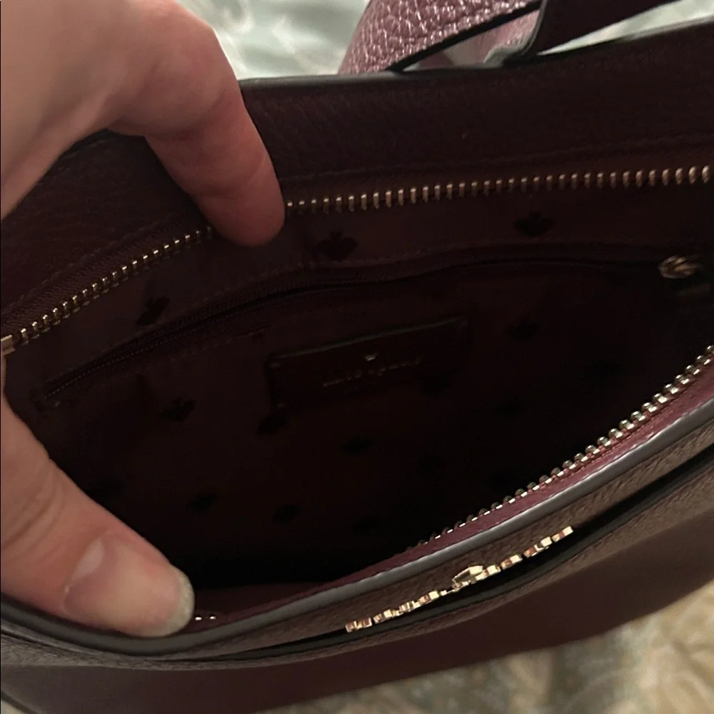 kate spade Pebbled Leather Crossbody Bag in Wine - Picture 4 of 6